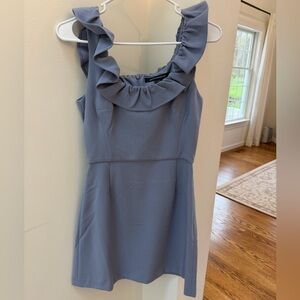 French Connection Ruffle-Neck Dress